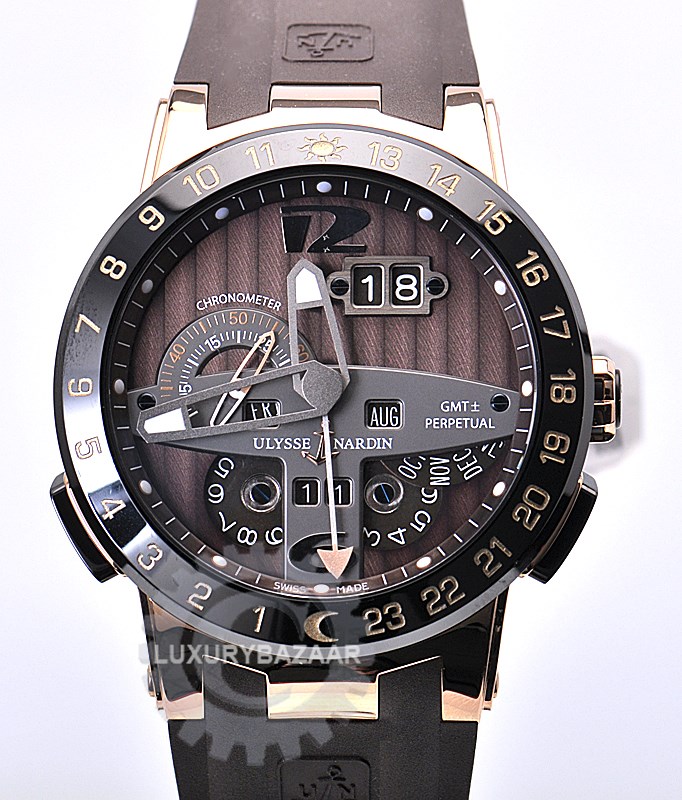 Ulysse Nardin El Toro RG Brown Rubber Strap 322 00 3 replica